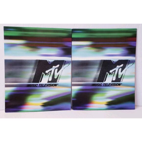 RARE Lot of 6 Vintage MTV Music Television 1998 Folders TV Retro Stuart Hall - Picture 6 of 10